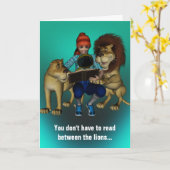 Tussen de verjaardag van de leeuwen kaart (Gele Bloem)