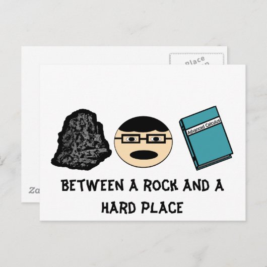 Tussen een rots en een Briefkaart op een harde pla (Voorkant / Achterkant)