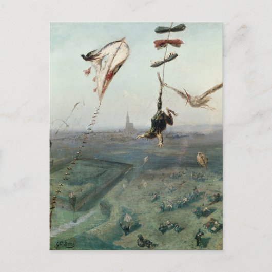 Tussen hemel en aarde, 1862 briefkaart (Voorkant)