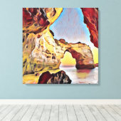 Tussen het zoute water canvas afdruk (Insitu (Houten vloer))