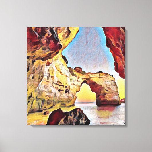 Tussen het zoute water canvas afdruk (Voorkant)