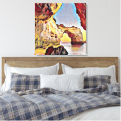 Tussen het zoute water canvas afdruk (Insitu (Slaapkamer))