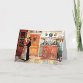 Tussen Kerstmis en New Aco, Carl Larsson art, Kaart (Voorkant)