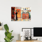 Tussen Kerstmis en New Aco, Carl Larsson art Poster (Thuiskantoor)