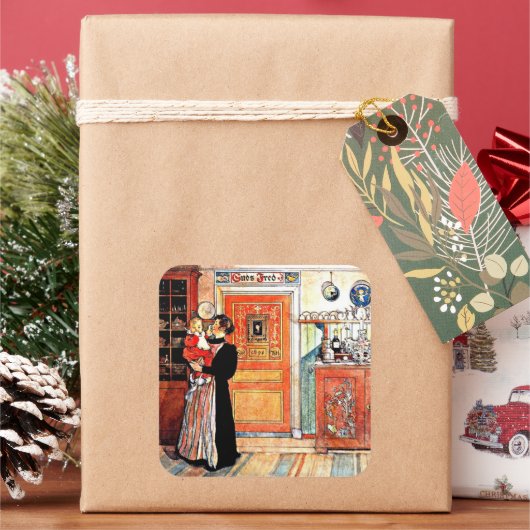 Tussen Kerstmis en New Aco, Vierkante Sticker (Feestdagen)