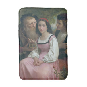 Tussen rijkdom en liefde (door Bouguereau) Badmat