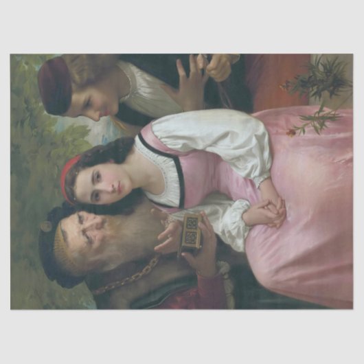 Tussen rijkdom en liefde (door Bouguereau) Tissuepapier (Voorkant)