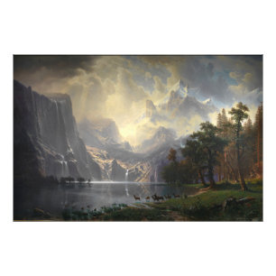 Tussen Sierra Nevada Californië berglandschap Foto Afdruk