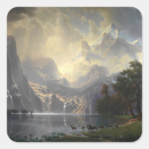 Tussen Sierra Nevada Californië berglandschap Vierkante Sticker