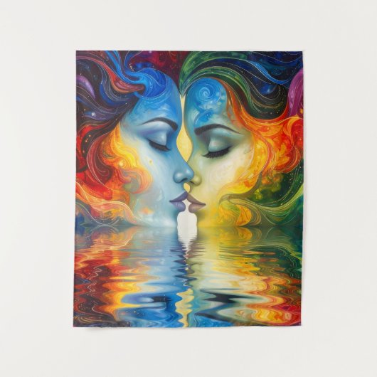 Tussen spiegel en geheugen wandkleed (Voorkant)