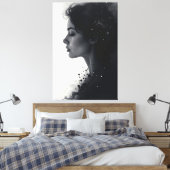 Tussen stilte en sterren canvas afdruk (Insitu (Slaapkamer))