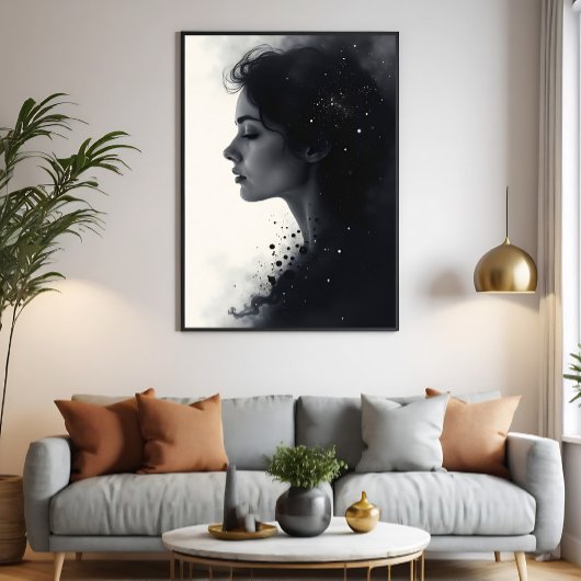 Tussen stilte en sterren canvas afdruk