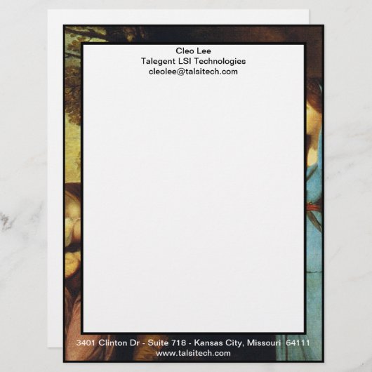 Tussen tragedie en comedy - David Garrick Briefhoofd Sjabloon (Voorkant / Achterkant)