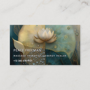 Tussen Water en Licht Lotus Bloem Ontwerp Visitekaartje