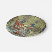 Tutankhamon's troon papieren bordje (Gekanteld)