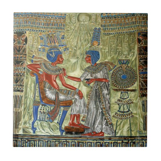 Tutankhamon's troon tegeltje (Voorkant)