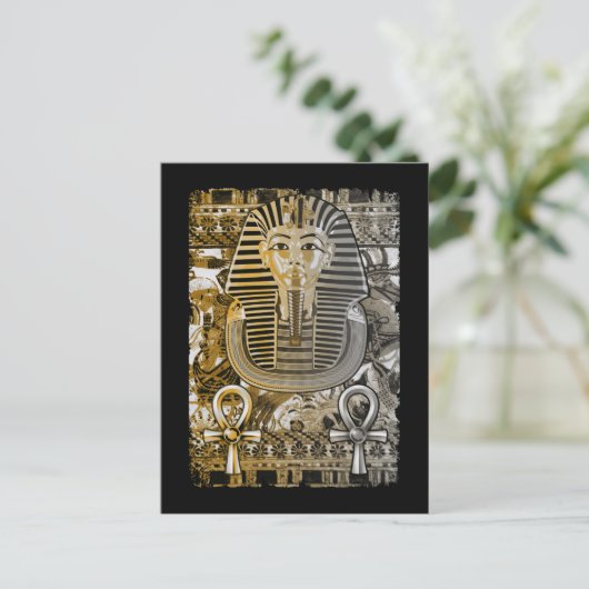 Tutankhamun Ancient Egypt Pharoah King Tut Ankh Briefkaart (Staand voorkant)