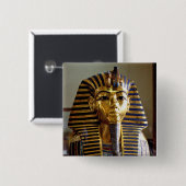 Tutankhamun - Burial mask Vierkante Button 5,1 Cm (Voorkant /achterkant)
