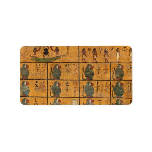 Tutankhamun Tomb, West Wall Etiket (Voorkant)