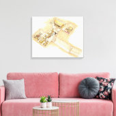 Tutankhamun's tomb canvas afdruk (Insitu (Woonkamer))