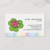 Tutor Cute Ladybug Carte de visite (Devant)