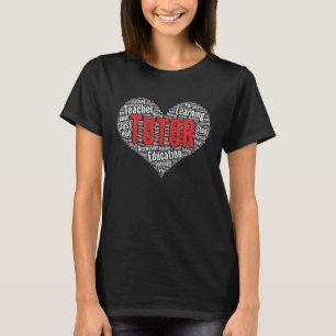 Tutor Hart Vorm Word Cloud T-shirt