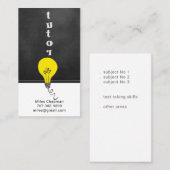 Tutor leraar schoolbord gloeilamp idee visitekaartje (Voorkant / Achterkant)