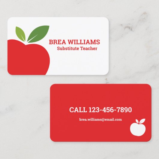 Tutor Substituto docer on call Visitekaartje (Voorkant / Achterkant)