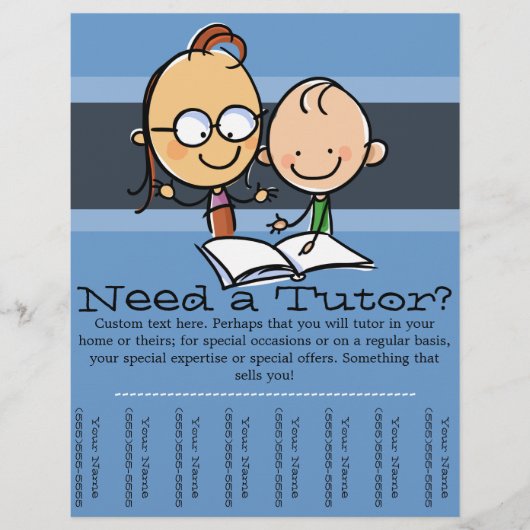 Tutor.Tutoring. adverteren Flyer (Voorkant)
