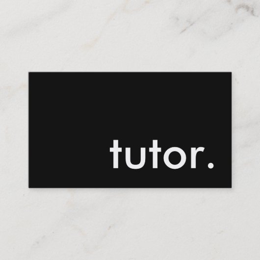 tutor. visitekaartje (Voorkant)