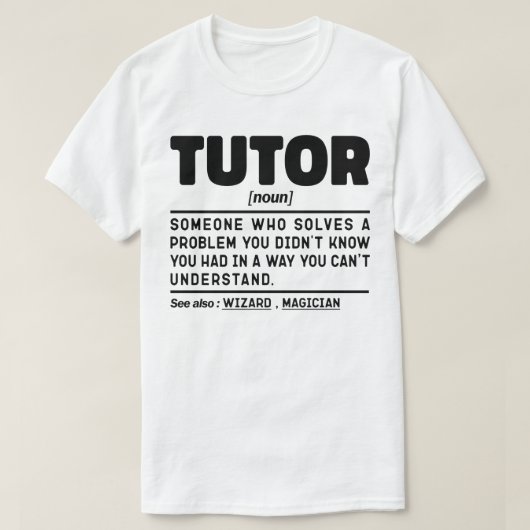Tutor zelfstandig naamwoord definitie lesgeven gel t-shirt (Design voorkant)