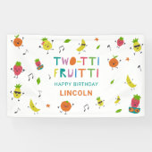 Tutti Fruitti Birthday Custom Cute Fruits Spandoek (Horizontaal)