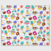 Tutti Fruitti Summer Fruit Ice Cream Treparty Cadeaupapier (Vlak)