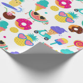 Tutti Fruitti Summer Fruit Ice Cream Treparty Cadeaupapier (Hoek)