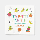 Tutti Fruitti Verjaardag Custom Schattigee vruchte Servet (Voorkant)