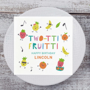 Tutti Fruitti Verjaardag Custom Schattigee vruchte Servet