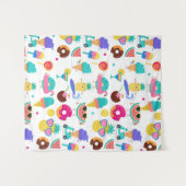 Tutti Fruitti Zomerpret Fruitijs Achtergrond Wandkleed (Voorkant (horizontaal))