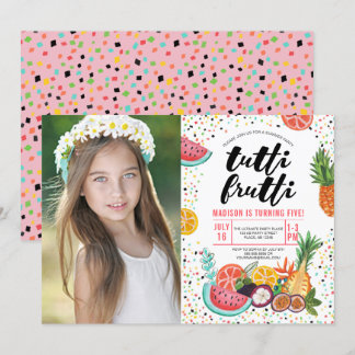 Tutti Frutti | Anniversaire | Invitation photo