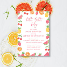 Tutti Frutti Baby Shower Invitation