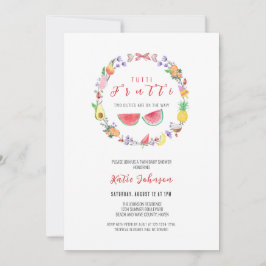 Tutti Frutti Baby shower, zomer tropische tweeling Kaart