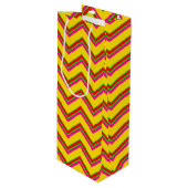Tutti-Frutti Chevron 1-WINE GIFT BAG Wijn Cadeautas (Voorkant Gekanteld)