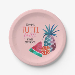 Tutti Frutti Child's Birthday Party Papieren Bordje