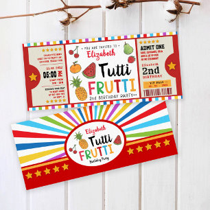 Tutti Frutti deuxième anniversaire invitation