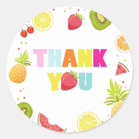 Tutti frutti Envelope sticker Hartelijk dank voor  (Voorkant)