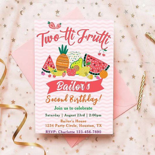 Tutti Frutti | Fruit Party Anniversaire Invitation