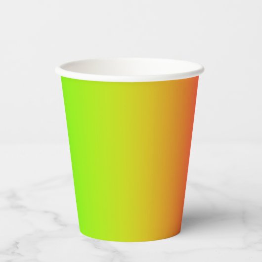 Tutti Frutti Gradient Papieren Bekers (Voorkant)