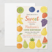 Tutti Frutti Invitation d'anniversaire (Devant / Derrière)