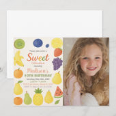 Tutti Frutti Invitation d'anniversaire (Devant / Derrière)