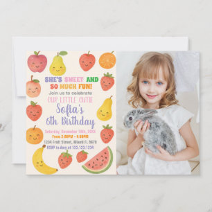 Tutti Frutti Invitation d'anniversaire avec photo