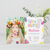Tutti Frutti Invitation de fête d'anniversaire (Debout devant)
